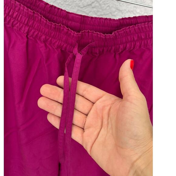 Vintage Silk Sunny Leight 100% Silk Pants - Fuchsia, Size Medium - Picture 4 of 12